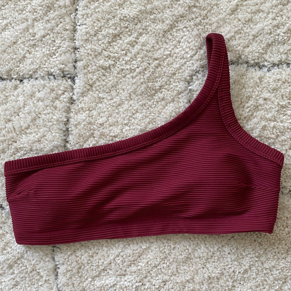 COPY - Ribbed one shoulder bikini top